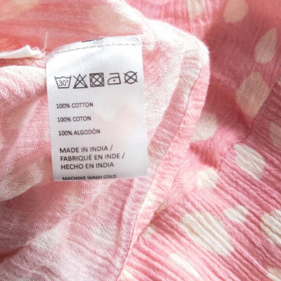 By Anthropologie Womens Top One Size Pink Cottagecore Romantic Blouse Fairycore - Picture 8 of 11